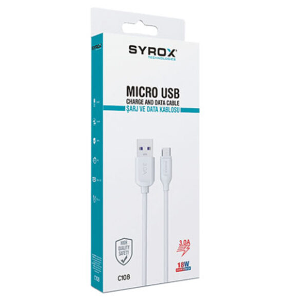 18W Micro USB Hızlı Şarj Kablosu