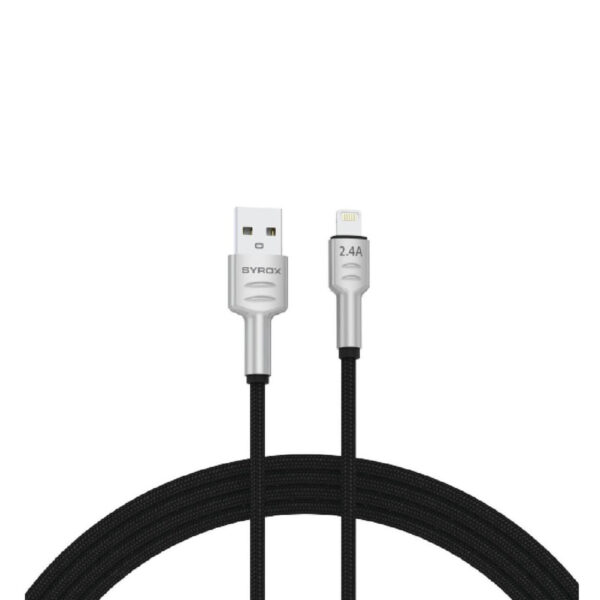 USB to Lightning 2.4 Amper Hızlı Şarj Yüksek Kaliteli Örgü Kablo 118 cm Kablo Uzunluğu - Görsel 3