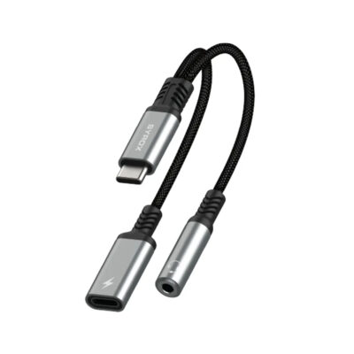 Type-C To Type-C + 3.5mm Jack Çevirici, Dönüştürücü 3.0 Amper