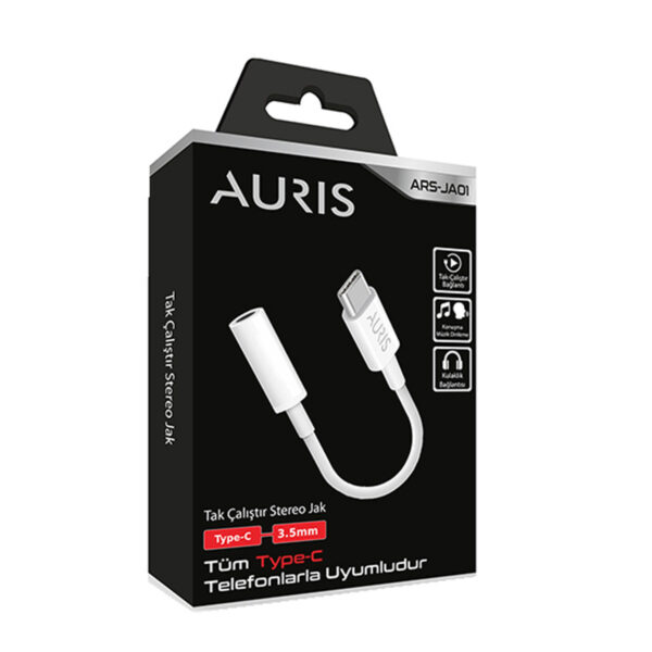 Aux Type-C Kulaklık Dönüştürücü 3,5mm Jack Stereo Ses - Görsel 2